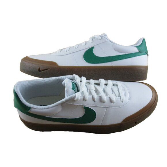 Nike Men's Court Shot Tennis Lifestyle Shoes White Malachite Green Gum Sizes NEW - Picture 2 of 7